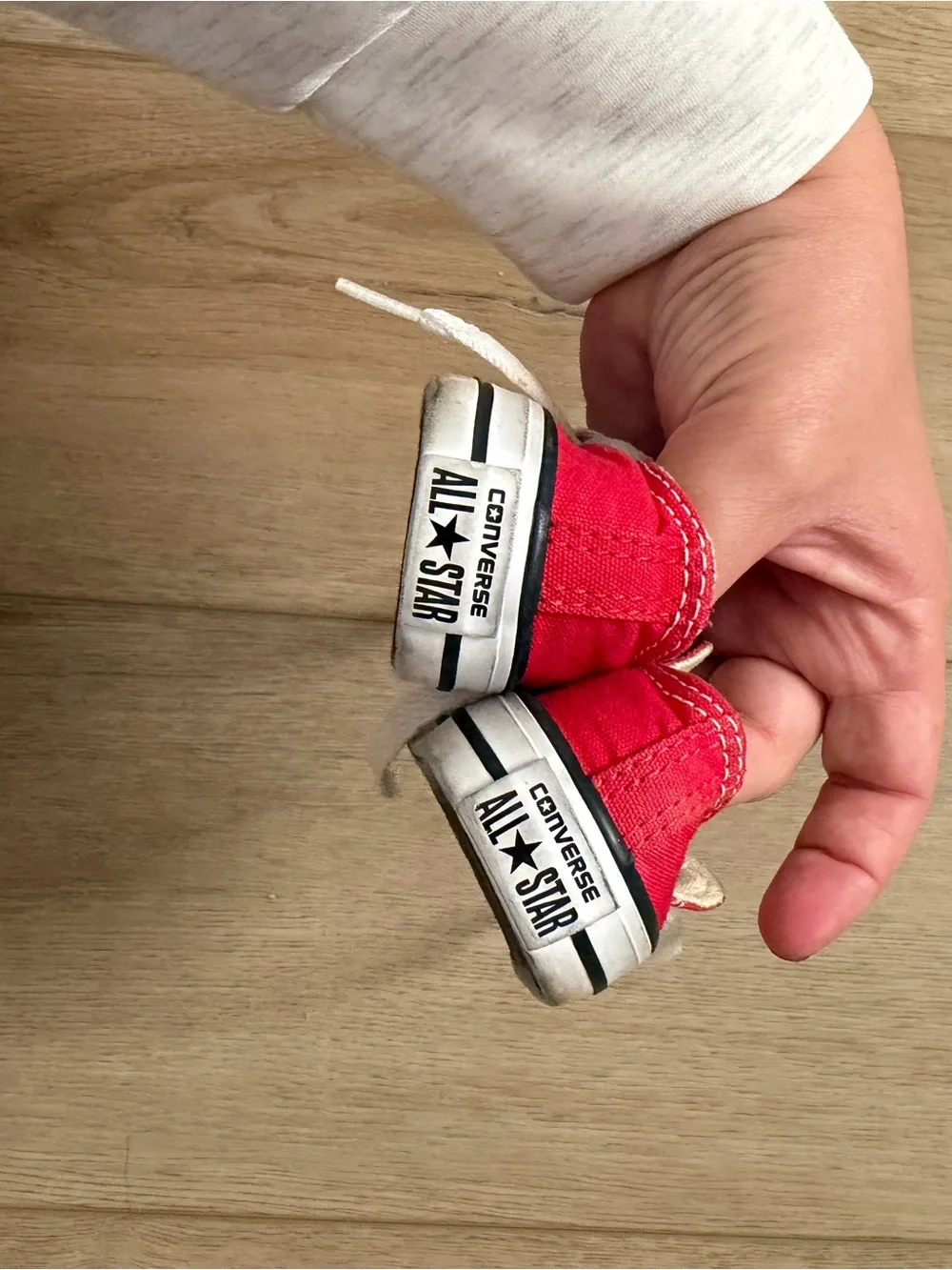 Converse Red & White Toddler Low-Top Canvas Sneakers